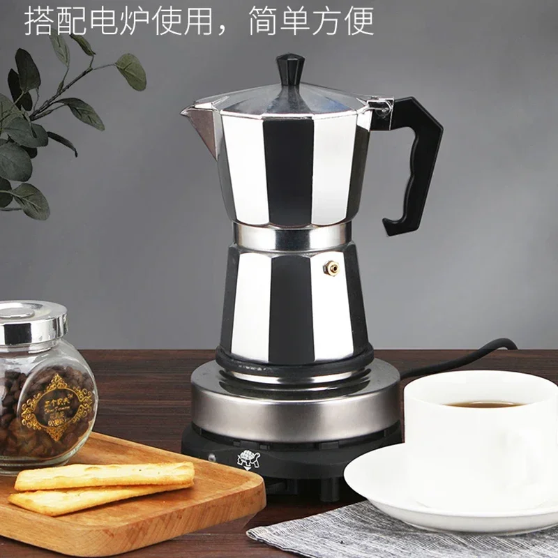 Coffee Equipment Wholesale - وعاء موكا من الألومنيوم مع موقد