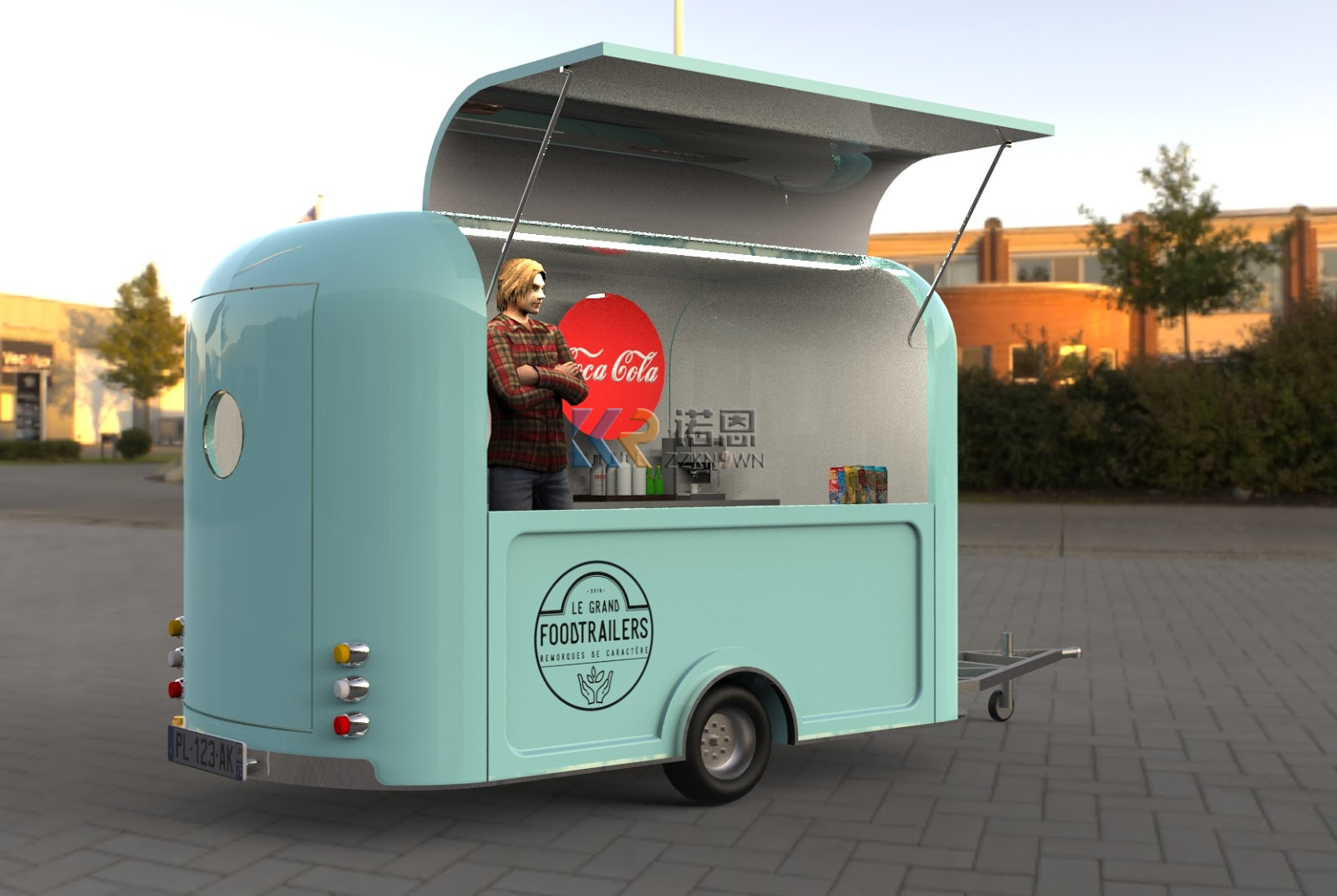 عربات بيع قافلة مجهزة بالكامل، - مراجعة Coffee Van Equipment وسعره